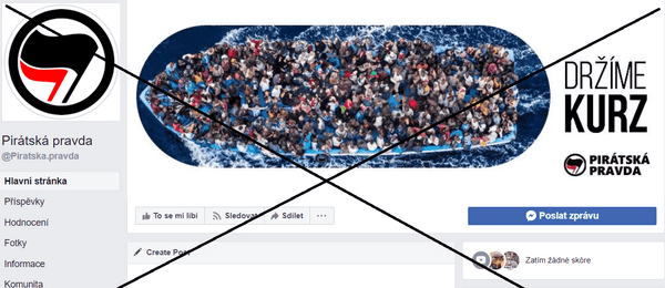 Falešná stránka Pirátská pravda šíří na Facebooku hoax