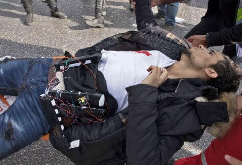 Neśpěšný palestinský terorista se sebevražednou vestou