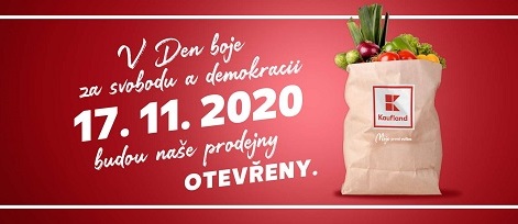 Kaufland otevírací doba 17. 11.