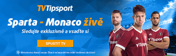 Sledujte Spartu proti Monaku živě na TV Tipsport