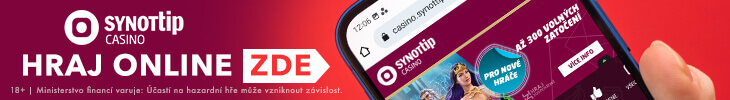 SYNOT TIP casino bonus bez vkladu na účet za registraci