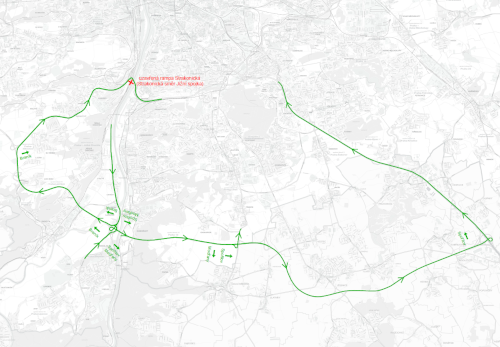Objízdná trasa Barrandovského mostu