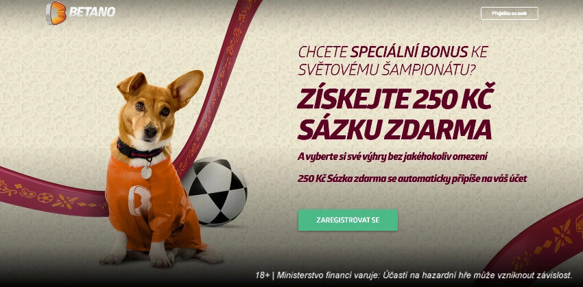 Sázka 250 Kč zdarma – promo kód