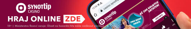 Zaregistruj se v online casinu SYNOT TIP a hraj nyní