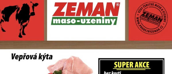 Nový leták maso – uzeniny Zeman na příští týden