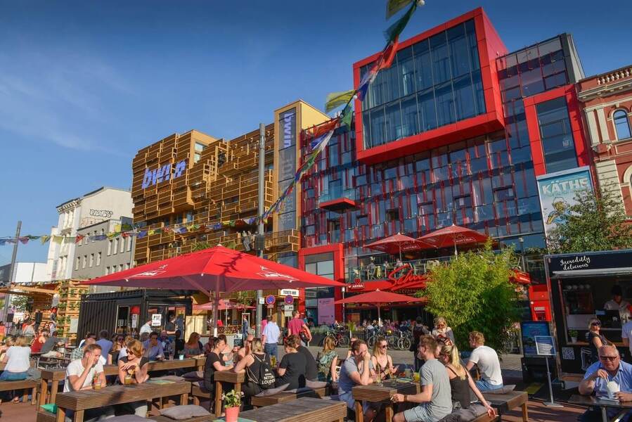 Reeperbahn: posezení na zahrádce